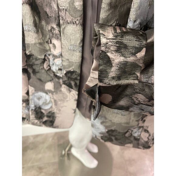 Kasper Women Floral Print Jacquard Blazer Size 10 - Picture 8 of 11